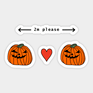 Social Distancing Pumpkin at Halloween Sticker